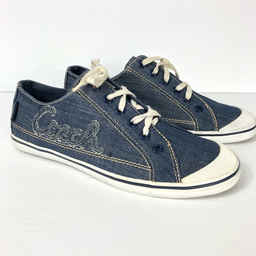 Coach Keeley Denim Slip On Sneaker Size 9